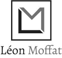 Logo fini du site leonmoffat.com en bi couleur
